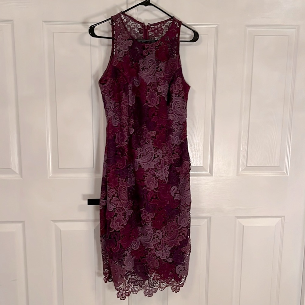 WHBM purple lace dress